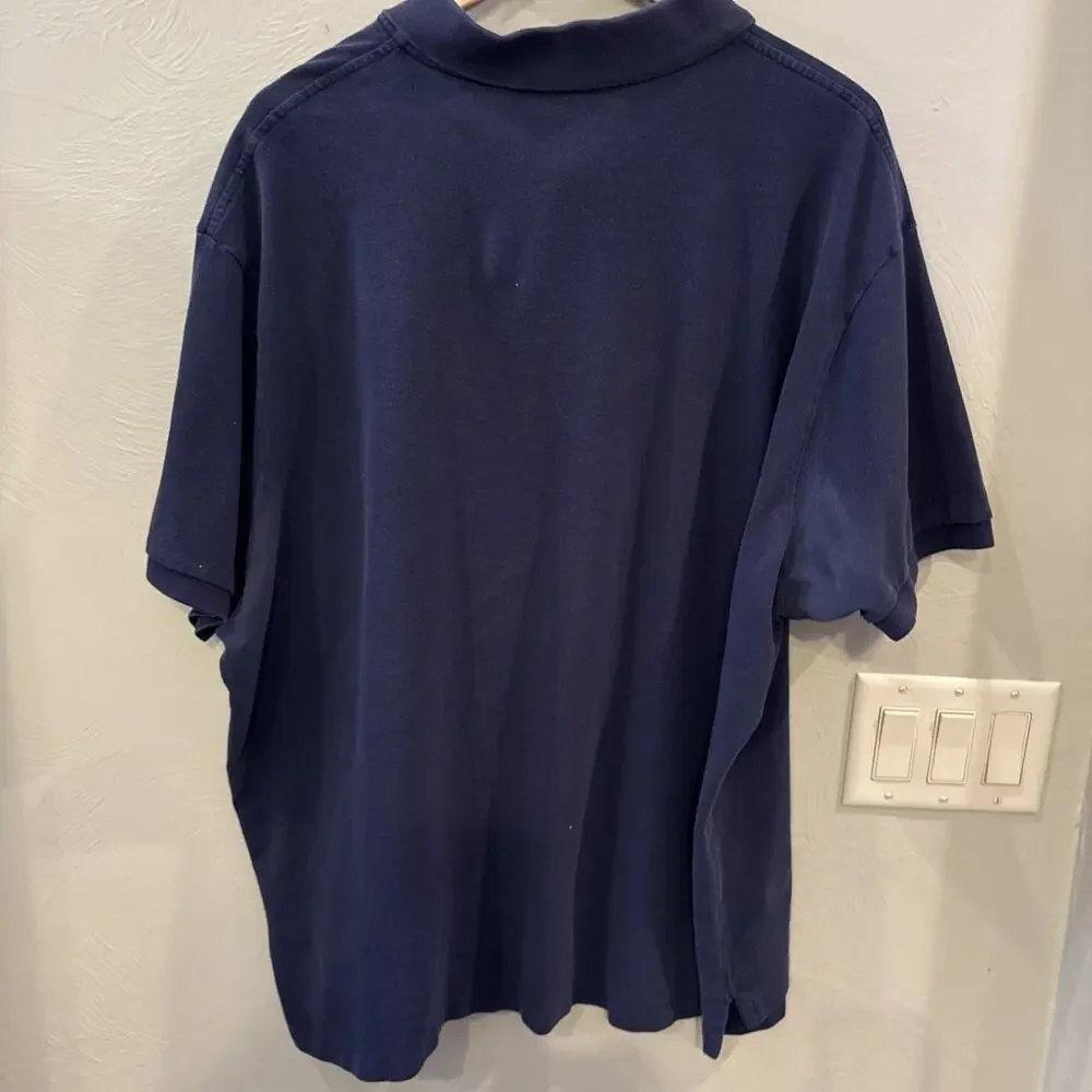 Polo Ralph Lauren Shirt Mens 3XB Big Navy Blue Shortsleeve Pony Logo Preppy‎